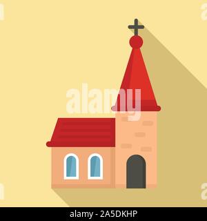 Religion church icon. Flat illustration of religion church vector icon for web design Stock Vector