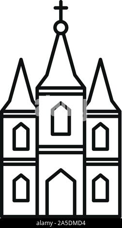 Window church icon. Outline window church vector icon for web design isolated on white background Stock Vector