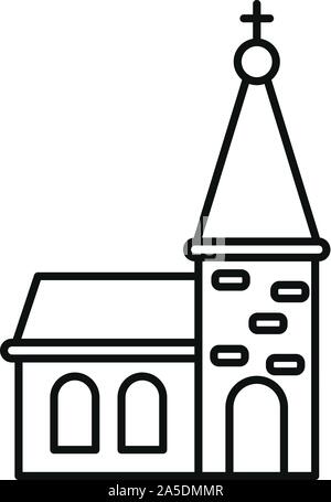 City church icon. Outline city church vector icon for web design isolated on white background Stock Vector