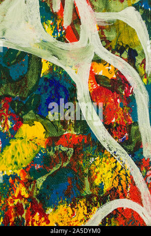Detail of the Painting as a Background. Stock Photo