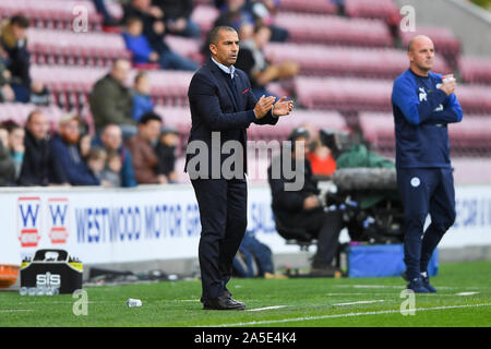 Wigan, UK. 20th Oct, 2019. Manager of Nottingham Forest, Sabri Lamouchi during the Sky Bet Championship match between Wigan Athletic and Nottingham Forest at the DW Stadium, Wigan on Sunday 20th October 2019. (Credit: Jon Hobley | MI News) Photograph may only be used for newspaper and/or magazine editorial purposes, license required for commercial use Credit: MI News & Sport /Alamy Live News Stock Photo