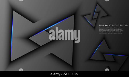 Futuristic geometric shape triangle abstract business template For banners, business backgrounds, presentations Stock Vector