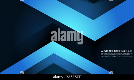 Abstract blue background with triangles For banners, business backgrounds, presentations Stock Vector