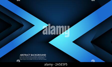 Abstract blue background with triangles For banners, business backgrounds, presentations Stock Vector