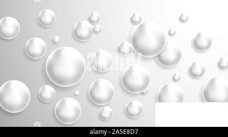 Abstract 3D round white background. Vector illustration Stock Vector