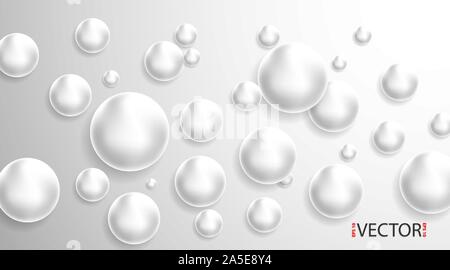 Abstract 3D round white background. Vector illustration Stock Vector
