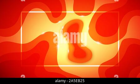 Liquid vector background with orange gradient color for banners, layout with text space, website, pages, promotions, presentations, etc. Stock Vector