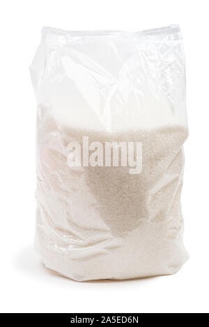 Sugar plastic package isolated on white background with clipping path Stock Photo