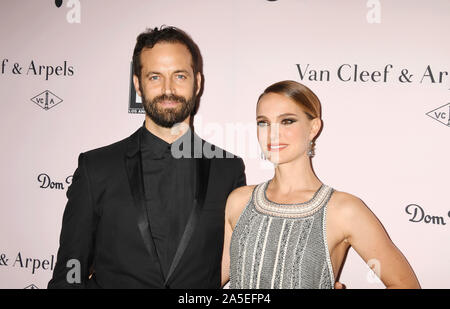 LOS ANGELES, CA - OCTOBER 19: Benjamin Millepied and Natalie Portman attend L.A. Dance Project's Annual Gala at Hauser & Wirth on October 19, 2019 in Los Angeles, California. Stock Photo