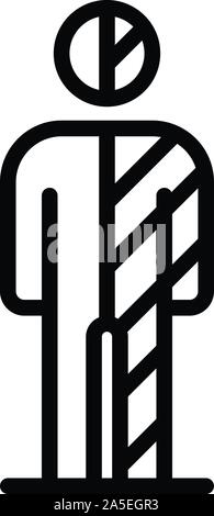 Bipolar reality icon, outline style Stock Vector