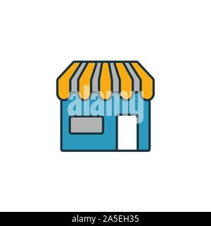 Marketplace icon set. Four elements in diferent styles from crowdfunding icons collection. Creative marketplace icons filled, outline, colored and Stock Vector
