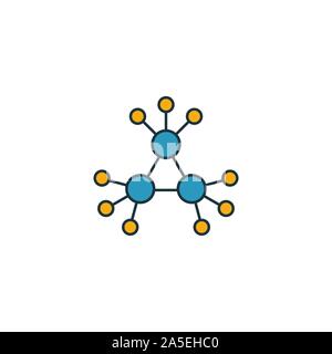 Decentralized icon set. Four elements in diferent styles from crypto currency icons collection. Creative decentralized icons filled, outline, colored Stock Vector