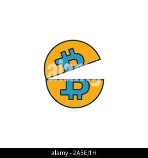 Halving icon set. Four elements in diferent styles from crypto currency ...