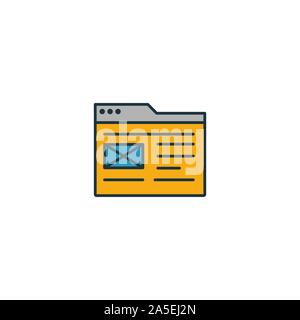 Wireframe icon set. Four elements in diferent styles from design ui and ux icons collection. Creative wireframe icons filled, outline, colored and Stock Vector