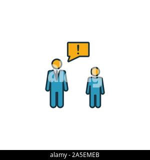 Mentoring icon set. Four elements in diferent styles from human resources icons collection. Creative mentoring icons filled, outline, colored and flat Stock Vector