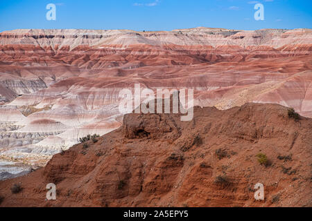 Beautiful Colors and Formations at the Little Painted Desert - Winslow, AZ Stock Photo