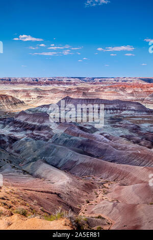 Beautiful Colors and Formations at the Little Painted Desert - Winslow, AZ Stock Photo