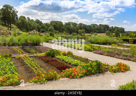 The Vegetable Garden in the newly restored 'The Newt in Somerset' garden and hotel, nr Bruton, England, UK Stock Photo