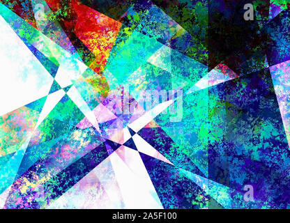 Colorful abstract background with triangles. 3D rendering Stock Photo