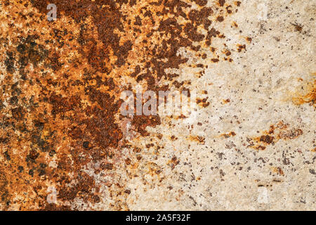 Old rusty aged white grunge metal surface high quality texture background Stock Photo