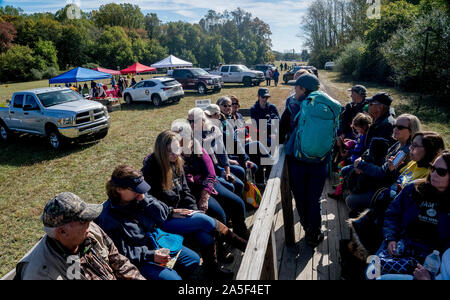 October 19, 2019, Fair Hill, MD, USA: October 20, 2019 : Fans and tailgaters enjoy the scenery and horses during the Cross Country Test at the Fair Hill International 3-Day Event at the Fair Hill Natural Resources Area in Fair Hill, Maryland. This is the final year of a 31-year run of the event at this location. In 2020, the event moves to a new facility in the Fair Hill area and will eventually be upgraded to one of two CCI 5* events in the United States. Scott Serio/Eclipse Sportswire/CSM Stock Photo