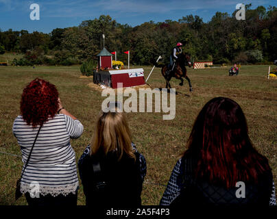 October 19, 2019, Fair Hill, MD, USA: October 20, 2019 : Fans and tailgaters enjoy the scenery and horses during the Cross Country Test at the Fair Hill International 3-Day Event at the Fair Hill Natural Resources Area in Fair Hill, Maryland. This is the final year of a 31-year run of the event at this location. In 2020, the event moves to a new facility in the Fair Hill area and will eventually be upgraded to one of two CCI 5* events in the United States. Scott Serio/Eclipse Sportswire/CSM Stock Photo