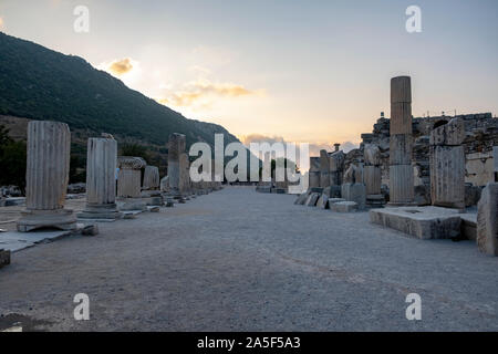 Ancient city Ephesus (Efes). Ancient architectural structures. Ephesus most visited ancient city in Turkey. Selcuk, Izmir TURKEY Stock Photo