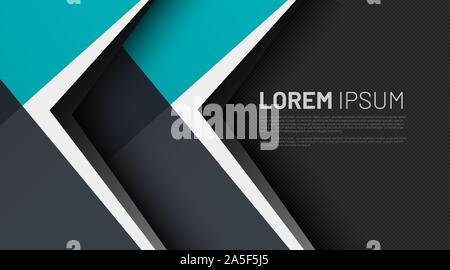 The overlapping vector layer backgrounds, with triangles in blue, gray and black for the background design Stock Vector