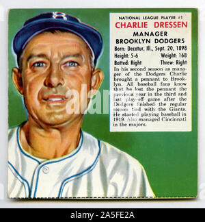 1950s era baseball card depicting Hall of Fame player Pee Wee