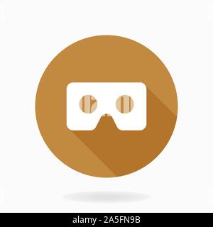 Fine Vector Flat Icon With VR Logo Stock Vector