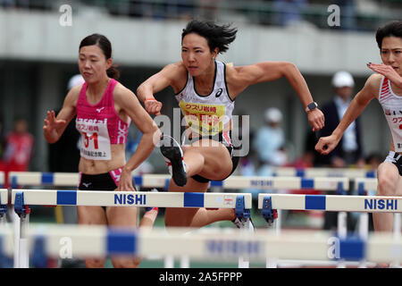 Yamaguchi, Japan. 20th Oct, 2019. Asuka Terada Athletics :16th Tajima Memorial Meet Women's 100mHurdles at Ishin Me-Life Stadium in Yamaguchi, Japan . Credit: Jun Tsukida/AFLO SPORT/Alamy Live News Stock Photo