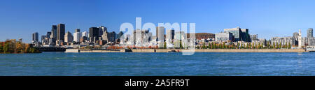 Montreal skyline and Saint Lawrence River in autumn, Canada Stock Photo