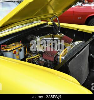 1956 yellow Chevy Bel Air. Stock Photo