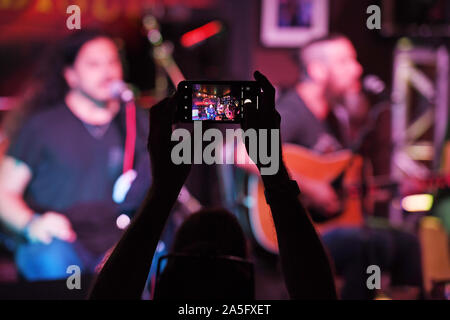 Boca Raton. 19th Oct, 2019. Jason Bieler and Jeff Scott Soto perform at The Funky Biscuit on October 19, 2019 in Boca Raton, Florida. Credit: Mpi04/Media Punch/Alamy Live News Stock Photo