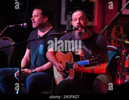 Boca Raton. 19th Oct, 2019. Jason Bieler and Jeff Scott Soto perform at The Funky Biscuit on October 19, 2019 in Boca Raton, Florida. Credit: Mpi04/Media Punch/Alamy Live News Stock Photo