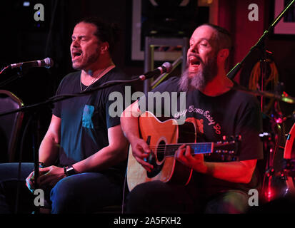 Boca Raton. 19th Oct, 2019. Jason Bieler and Jeff Scott Soto perform at The Funky Biscuit on October 19, 2019 in Boca Raton, Florida. Credit: Mpi04/Media Punch/Alamy Live News Stock Photo