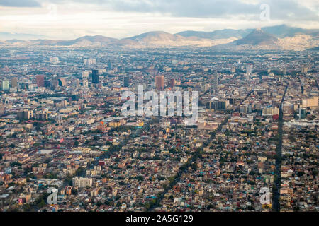 Mexico City, Mexico aerial Stock Photo