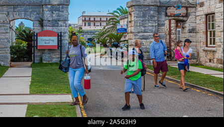 Entrance to Victualling Yard in Bermuda Stock Photo