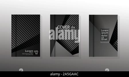 Cover book with a geometric design background. Valid for banners, placards, leaflets, poster designs, etc. Eps10 vector template Stock Vector