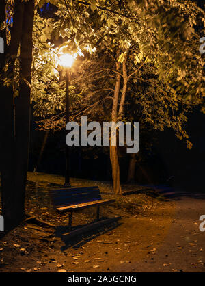 Leavenworth park at night, Leavenworth, Washington Stock Photo