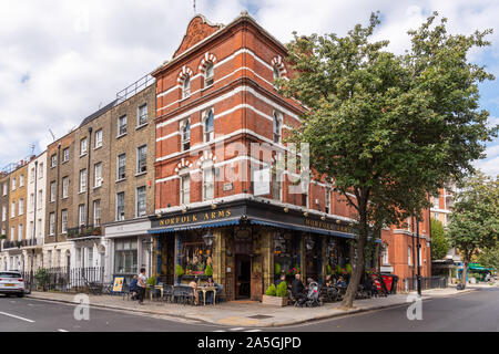 The Norfolk Arms pub, Leigh Street, London, England Stock Photo ...