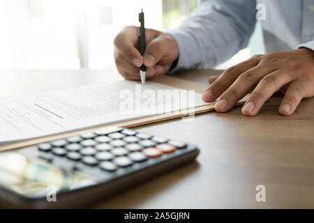 documents  paperwork stack of business paper documents on office on desk accounting paper file Stock Photo