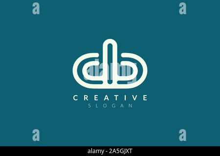 Monogram logo design combining letter d and b. Simple and modern initials vector design for business brand and product Stock Vector
