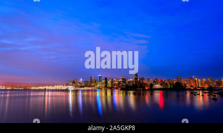 October sunrise over Vancouver skyline Stock Photo