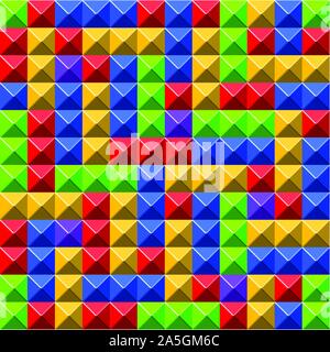 Pyramid tiles pattern Stock Vector