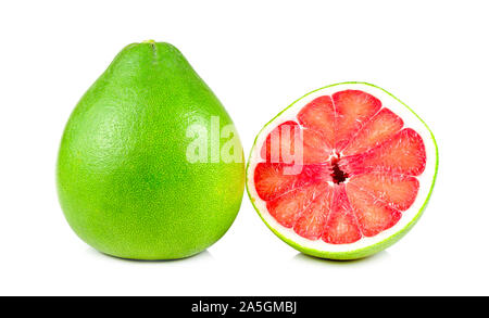 Pomelo fruit isolated on white background Stock Photo