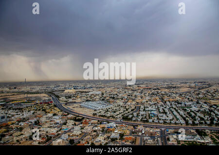 Ariel view of Doha city Stock Photo