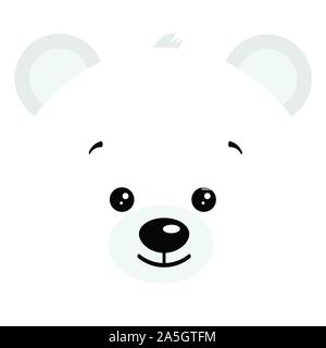 black bear cartoon face