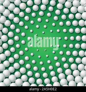 Circular frame made of golf balls Stock Vector