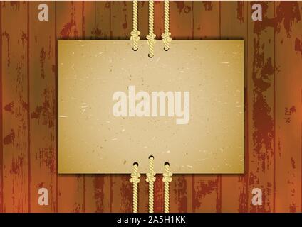 Card on the ropes Stock Vector
